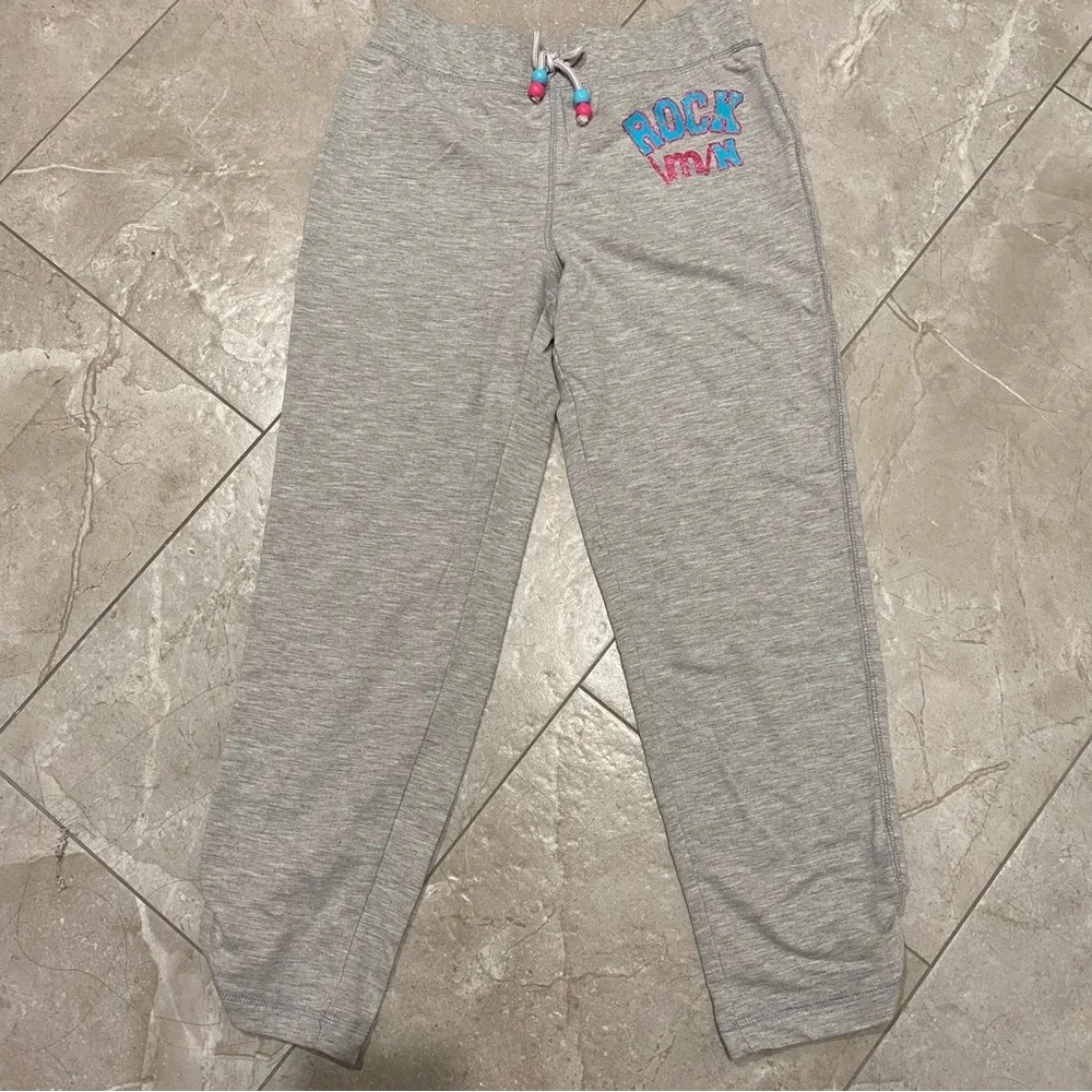 Kids Derek Heart Girls Gray Grey Fleece Sweatpants Joggers XL Size 14